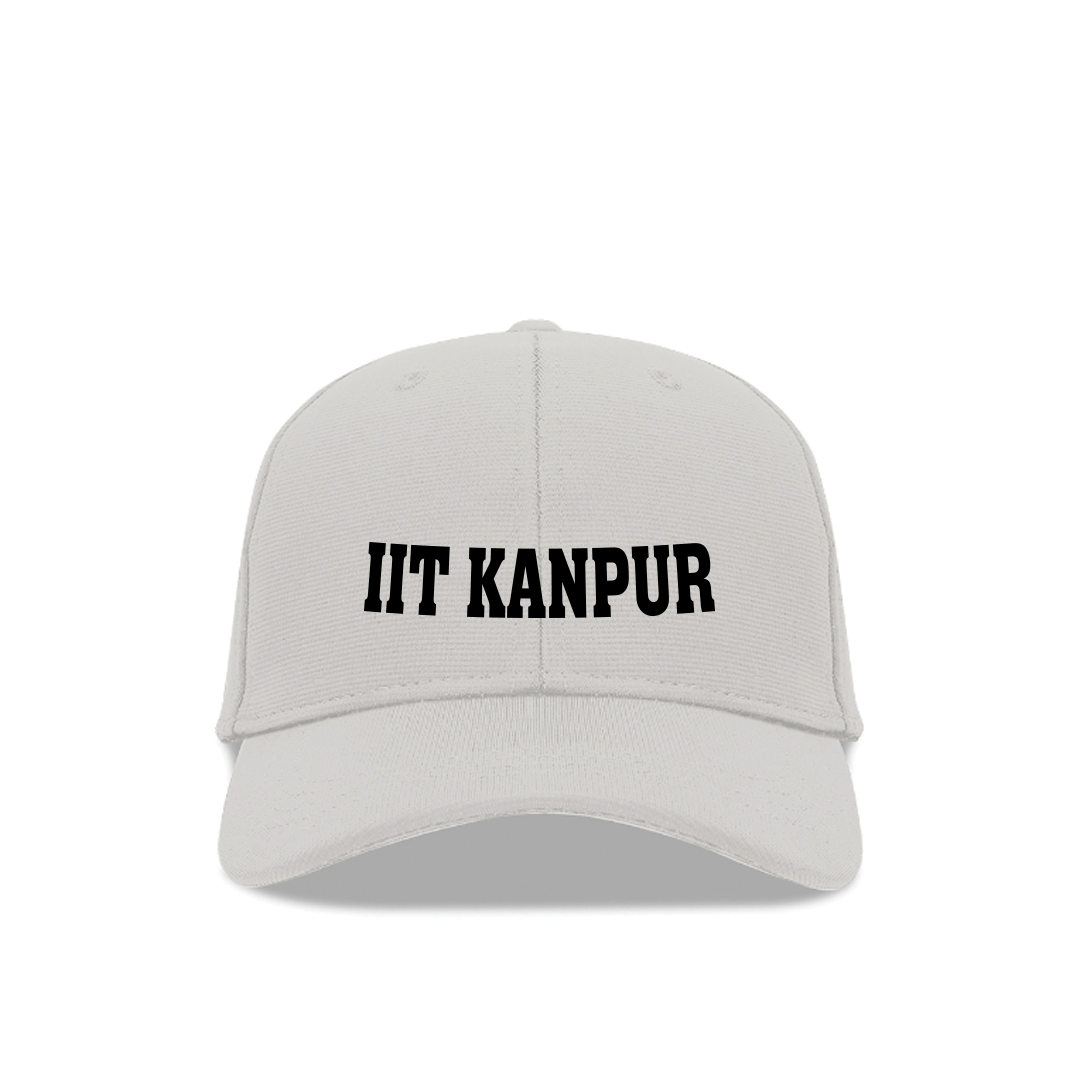 IIT Kanpur Bold Statement Baseball Cap - Black & White Edition