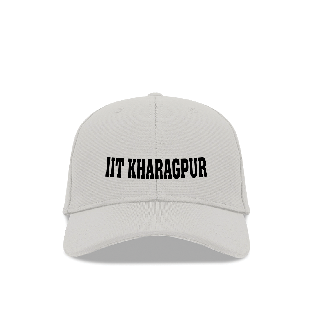 IIT Kharagpur Bold Statement Baseball Cap - Black & White Edition