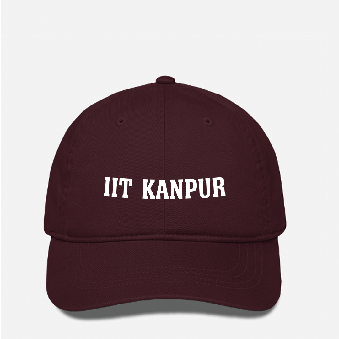 IIT Kanpur Bold Statement Baseball Cap - Black & White Edition