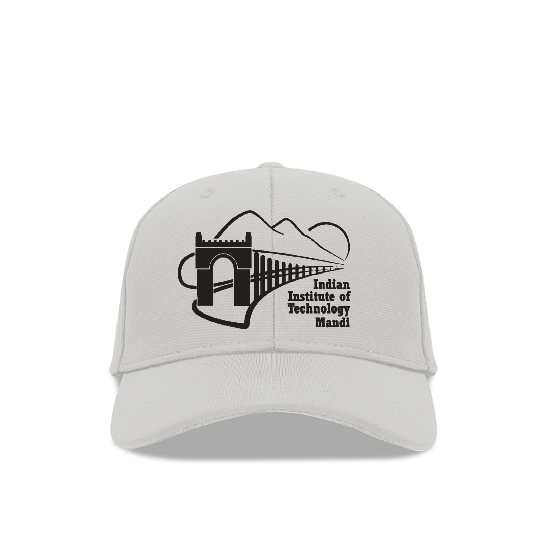 IIT Mandi Pride Baseball Cap - Black & White Edition