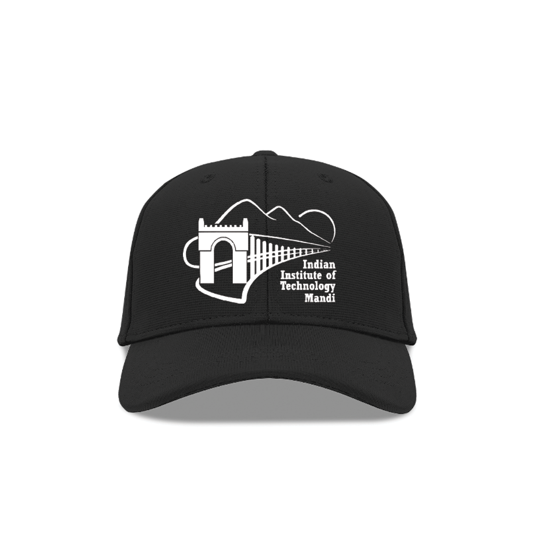 IIT Mandi Spirit Baseball Cap - Black & White Edition