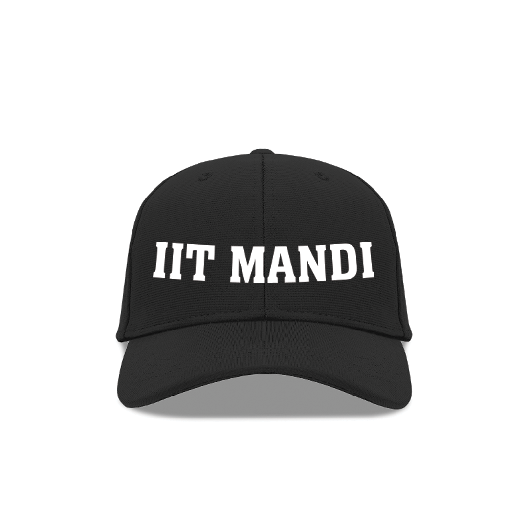 IIT Mandi Spirit Baseball Cap - Black & White Edition